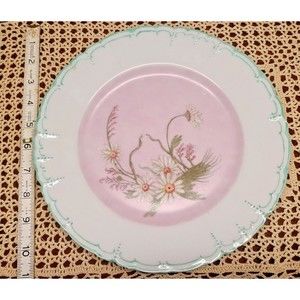 Colorful Vintage Maritz Zdekauer Austria China Wall Plate w/ Daisies 10" (flaw)